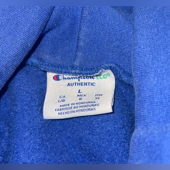 Vintage Royal Blue Champion Hoodie - Picture 2 of 2